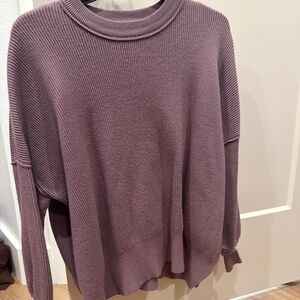 Purple oversized batwing sweater